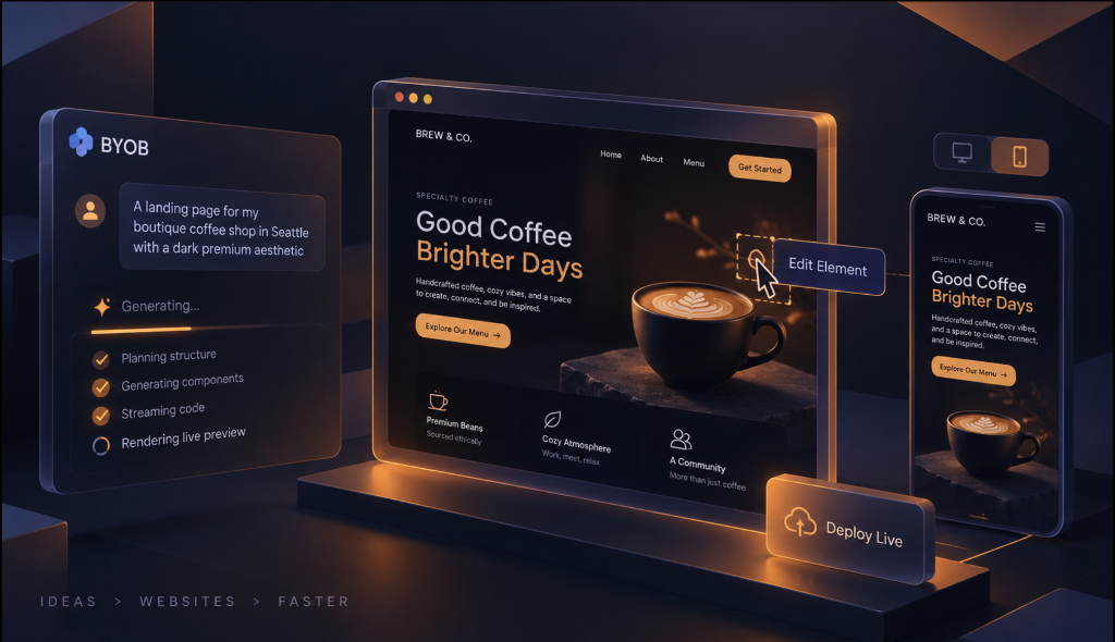 "Introducing BYOB OnePage Studio: Build Stunning Landing Pages in Seconds"