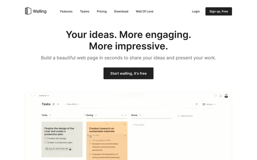Walling website