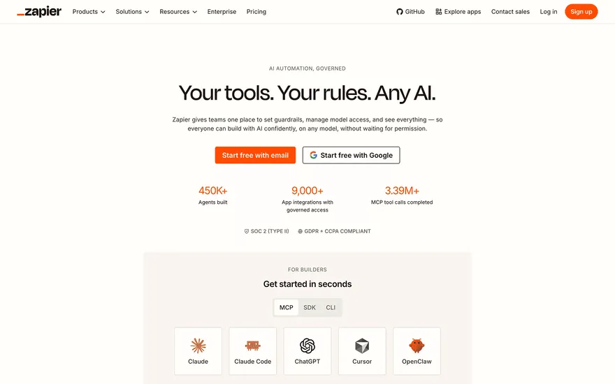 Zapier website